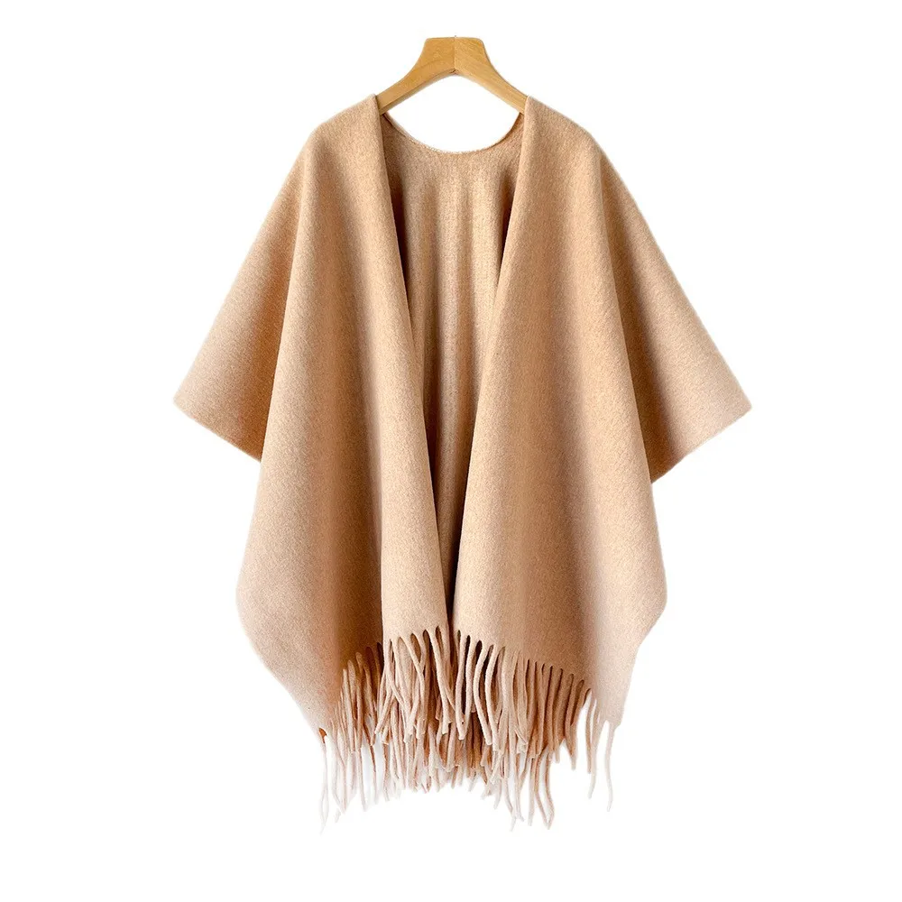 Woven Scarf Blanket - Kışlık Şal Pelerin Kadınlar İçin Kalın