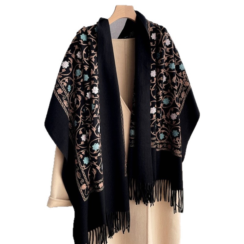Woven Scarf Blanket - 2025 Yeni İşlemeli Kaşmir Eşarp Kadınlar