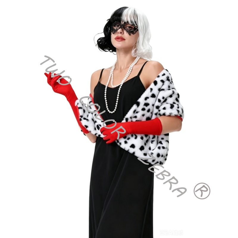 Cruella Deville Cosplay Kostüm - Face Scarf Mask incelemesi ve fiyatı